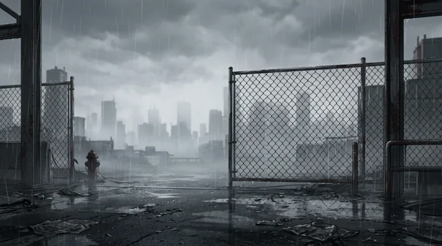 Environment — rainy city artwork